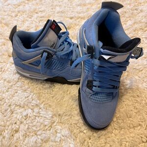 Air Jordan 4 Retro GS Sneakers- UNC and black